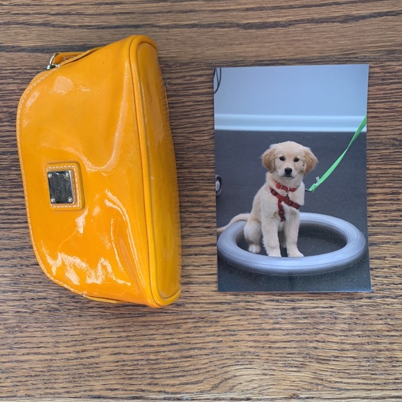 Small Yellow Dooney & Bourke Accessories Pouch - Picture 8 of 8